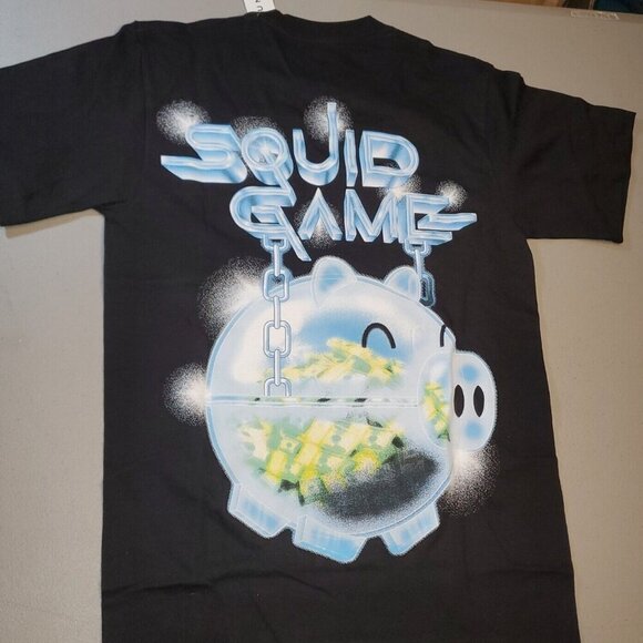 Pacsun  Market -Netflix-Squid Game T-Shirt Black NWT Size Small - Picture 1 of 3